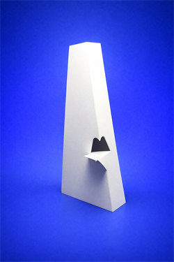 PAPBAGSTØTTE ENKEL U/TAPE - 20CM HØJ