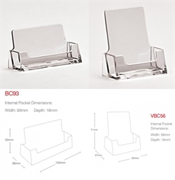 ENKELTRUMS VISITKORTHOLDERE TIL BORD