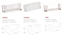 ENKELTRUMS VISITKORTHOLDERE TIL MONTERING PÅ VÆG OG ANDRE HOLDERE