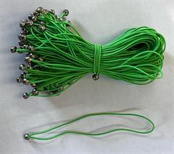 Elastik i loop m. 4,8mm. kugle i grøn