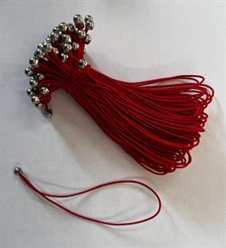 Elastik i loop m. 4,8mm. kugle i rød