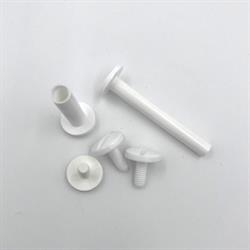 Bogskrue i hvid - 12mm