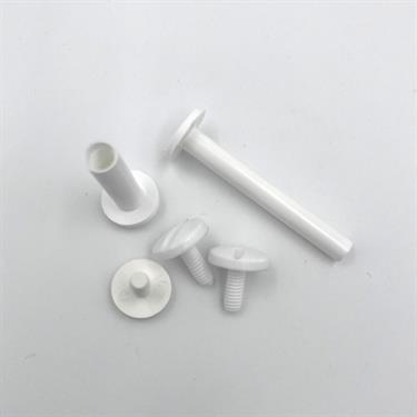 Bogskrue i hvid - 12mm