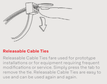 12" (304,8MM) RELEASABLE KABELBINDER