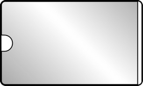 VISITKORT LOMME M/KLÆB - 60x90mm Åben kort side m/fingerhul